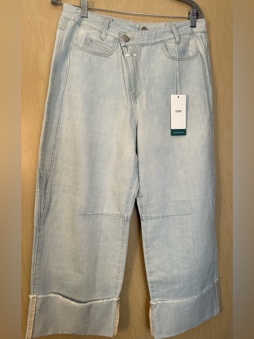 Closed Light Blue Denim Crossover Jeans NWT!